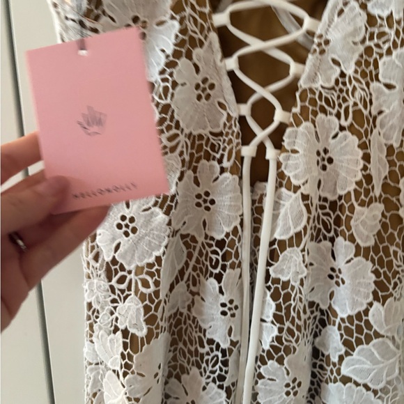 Hello Molly White Floral Lace Maxi Dress - Picture 3 of 5